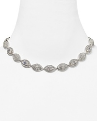 Lora Paolo's silvery link necklace epitomizes clean, classic style, featuring cubic zirconia and crystal links. It's perfect as a finishing flourish to every neckline. Lora Paolo's silvery link necklace epitomizes clean, classic style, featuring cubic zirconia and crystal links. It's perfect as a finishing flourish to every neckline.