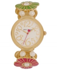 A sweet watch design that will make your every day style bloom, by Betsey Johnson. A sweet watch design that will make your every day style bloom, by Betsey Johnson.