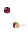 kate spade new york's faceted pink studs sparkle with color. Whether it's day or date night, these earrings give your look a hit of pretty femininity.