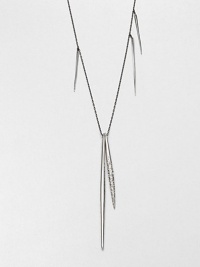 From the Miss Havisham Collection. A long and elegant style accented with sparkling Swarovski crystals on a delicate link chain. Swarovski crystalsRhodium-platingLength, about 32Lobster clasp closureMade in USA From the Miss Havisham Collection. A long and elegant style accented with sparkling Swarovski crystals on a delicate link chain. Swarovski crystalsRhodium-platingLength, about 32Lobster clasp closureMade in USA
