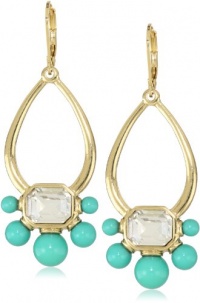 Anne Klein Sorbet Gold-Tone Turquoise Crystal Gypsy Drop Earrings Anne Klein Sorbet Gold-Tone Turquoise Crystal Gypsy Drop Earrings