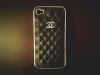 New Chanel Iphone 4 4S case bumper cover - black/Silver cc logo