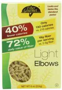 Fiber Gourmet Light Elbow Macaroni, 8 Ounce (Pack of 6)
