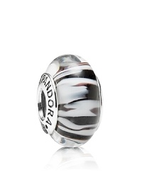 A dramatic zebra-striped design infuses your collection with a touch of the wild. Logo-engraved sterling silver trim displays the PANDORA signature. A dramatic zebra-striped design infuses your collection with a touch of the wild. Logo-engraved sterling silver trim displays the PANDORA signature.