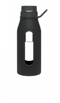 Takeya Classic Glass Water Bottle with Silicone Sleeve, Black, 16-1/2-Ounce Takeya Classic Glass Water Bottle with Silicone Sleeve, Black, 16-1/2-Ounce