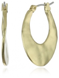 Kenneth Cole New York Gold-Tone Oval Hoop Earrings Kenneth Cole New York Gold-Tone Oval Hoop Earrings