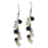 2.5 Genuine Multi-Color Freshwater Cultured Pearl Dangle Earrings 2.5 Genuine Multi-Color Freshwater Cultured Pearl Dangle Earrings