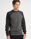 An athletic-inspired pullover knitted in a textured cotton blend, raises the bar on modern cool.CrewneckRibbed knit collar and cuffs70% cotton/30% polyesterDry cleanImported