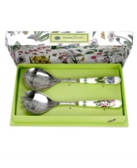 A must-have for discerning china collectors and true nature lovers, Botanic Garden salad servers by Portmeirion feature porcelain handles rich with lively botanicals to match the classic dinnerware pattern. A must-have for discerning china collectors and true nature lovers, Botanic Garden salad servers by Portmeirion feature porcelain handles rich with lively botanicals to match the classic dinnerware pattern.