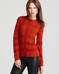 Boasting the brand's iconic print, this cashmere and cotton Burberry London sweater keeps you cozy and chic as weather turn cool. Boasting the brand's iconic print, this cashmere and cotton Burberry London sweater keeps you cozy and chic as weather turn cool.