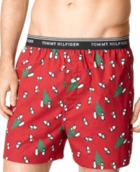 Get some seasonal style with these penguin print boxers from Tommy Hilfiger. Get some seasonal style with these penguin print boxers from Tommy Hilfiger.