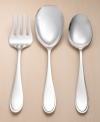 From the Harmony collection of 18/8 stainless steel serving pieces. Give one piece or the entire collection to your favorite hostess, or to the bride. Choose from: serving spoon, serving fork, casserole spoon, ladle or salad tongs. Shown on right.