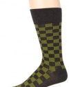 Vince Camuto Men's Twill Gingham Dress Socks