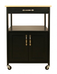 Catskill Craftsmen Kitchen Trolley, Black Base/Natural Top Catskill Craftsmen Kitchen Trolley, Black Base/Natural Top