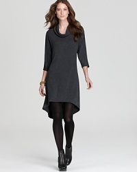 With an effortless silhouette and chic cowl neckline, this Three Dots dress makes elegance look easy. Slip a fax-fur vest over the style for a sophisticated spin. With an effortless silhouette and chic cowl neckline, this Three Dots dress makes elegance look easy. Slip a fax-fur vest over the style for a sophisticated spin.