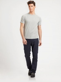 A casual staple gets elevated in this subtly textured, five-pocket style shaped in a smooth, easy-fitting cotton blend for added comfort and support.Five-pocket styleZip frontInseam, about 3384% cotton/9% polyamide/7% polyethyleneMachine washImported A casual staple gets elevated in this subtly textured, five-pocket style shaped in a smooth, easy-fitting cotton blend for added comfort and support.Five-pocket styleZip frontInseam, about 3384% cotton/9% polyamide/7% polyethyleneMachine washImported