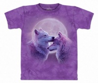 Loving Wolves T-Shirt by The Mountain 100% Cotton Short Sleeve Teen & Adult Size Shirt Purple(Medium Adult) Loving Wolves T-Shirt by The Mountain 100% Cotton Short Sleeve Teen & Adult Size Shirt Purple(Medium Adult)