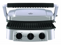 The Sharper Image 8147SI Stainless-Steel Super Grill with Interchangeable Nonstick Plates