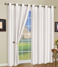 5 Colors - Mira Grommet Window Curtain Panels 58 x 108 - White 5 Colors - Mira Grommet Window Curtain Panels 58 x 108 - White