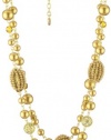 Carolee Gold Pearl Basics Adjustable Double Strand Necklace,16