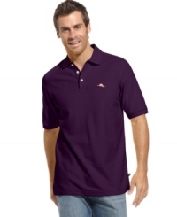 Casual wear meets high technology. This polo shirt from Tommy Bahama wicks moisture for the ultimate in cool comfort. Casual wear meets high technology. This polo shirt from Tommy Bahama wicks moisture for the ultimate in cool comfort.