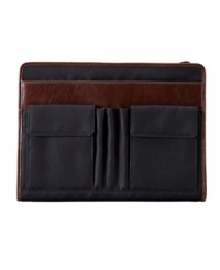 Leather adds just the right hint of refinement to this tablet carry folio from Fossil Leather adds just the right hint of refinement to this tablet carry folio from Fossil