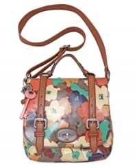 Offered in a variety of eye-catching prints, we bet you won't be able to keep your hands off this sleek organizer by Fossil. With classic buckle front detailing and silvertone hardware, this bag adds both functionality and interest to any outfit. Offered in a variety of eye-catching prints, we bet you won't be able to keep your hands off this sleek organizer by Fossil. With classic buckle front detailing and silvertone hardware, this bag adds both functionality and interest to any outfit.