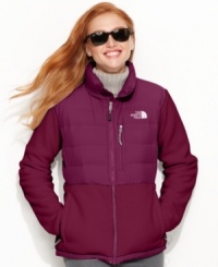 The North Face updates their classic Denali fleece jacket with goose down insulation for a lightweight piece with serious warmth. The North Face updates their classic Denali fleece jacket with goose down insulation for a lightweight piece with serious warmth.