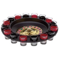 Shot Glass Roulette - Drinking Game Set (Comes With 2 Balls and 16 Shot Glasses) Shot Glass Roulette - Drinking Game Set (Comes With 2 Balls and 16 Shot Glasses)