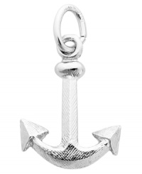 The perfect gift for the stylish sailor. Rembrandt's texture anchor charm is crafted from sterling silver and will make the perfect addition to his/her favorite charm bracelet or necklace. Approximate drop: 3/4 inch.