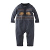 Tea Collection Baby-Boys Infant Bear Fairisle Romper, Blue, X-Small