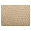 Natural, rustic burlap in a textural quilted pattern makes this Juliska placemat a warm backdrop to any meal.