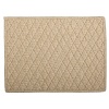 Natural, rustic burlap in a textural quilted pattern makes this Juliska placemat a warm backdrop to any meal.