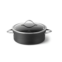Ideal for creating healthy, low-fat meals, Calphalon's Contemporary Nonstick pans feature a hard-anodized exterior that distributes heat evenly eliminating hot spots, and a nonstick interior that offers effortless food release with little to no added fat and easy clean up. Ideal for creating healthy, low-fat meals, Calphalon's Contemporary Nonstick pans feature a hard-anodized exterior that distributes heat evenly eliminating hot spots, and a nonstick interior that offers effortless food release with little to no added fat and easy clean up.