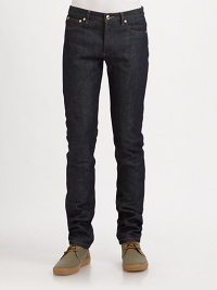 Whether after-work or for weekend wear, this crisp, dark-washed denim dresses up or down easily for the man of style.Five-pocket styleInseam, about 35CottonMachine washImported Whether after-work or for weekend wear, this crisp, dark-washed denim dresses up or down easily for the man of style.Five-pocket styleInseam, about 35CottonMachine washImported