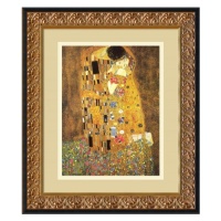 The Kiss (Le Baiser / Il Baccio), 1907 by Gustav Klimt, Framed Print Art - 16.98 x 13.98 The Kiss (Le Baiser / Il Baccio), 1907 by Gustav Klimt, Framed Print Art - 16.98 x 13.98