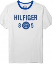 Take this t-shirt from Tommy Hilfiger when you get away from the cold-weather this season. Take this t-shirt from Tommy Hilfiger when you get away from the cold-weather this season.