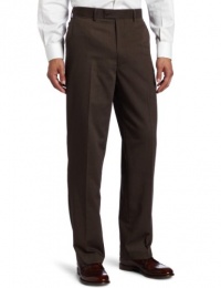 Louis Raphael Men's Poly Rayon Gabardine Flat-Front Straight-Fit Pant