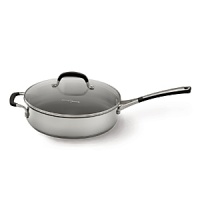 Ideal for preparing sauces, stir-fries and more, this sturdy bonded stainless-steel pan from Calphalon is constructed for lasting durability and excellent performance, with comfortable stay-cool handles and an easy-to-clean dishwasher-safe design. Ideal for preparing sauces, stir-fries and more, this sturdy bonded stainless-steel pan from Calphalon is constructed for lasting durability and excellent performance, with comfortable stay-cool handles and an easy-to-clean dishwasher-safe design.