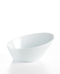This multi-purpose serving bowl does it all, transitioning smoothly from the oven or microwave and into the dishwasher in modern white porcelain. From The Cellar. This multi-purpose serving bowl does it all, transitioning smoothly from the oven or microwave and into the dishwasher in modern white porcelain. From The Cellar.