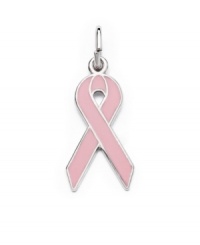 Promote breast cancer awareness with this symbolic Rembrandt charm. Crafted in sterling silver with pink enamel accents. Approximate drop: 1 inch. Promote breast cancer awareness with this symbolic Rembrandt charm. Crafted in sterling silver with pink enamel accents. Approximate drop: 1 inch.