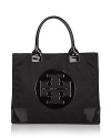 Show off your love for Tory Burch with this oversized nylon tote.