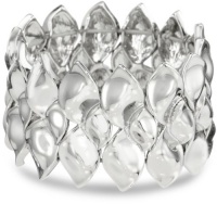 Nine West Natural Beauty Silver-Tone Textured Wide Stretch Bracelet Nine West Natural Beauty Silver-Tone Textured Wide Stretch Bracelet