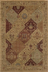 Area Rug 5x7 Rectangle Traditional Burgundy Color - Momeni Belmont Rug from RugPal