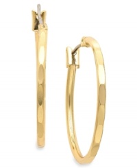 Sculpted hoops finish off your party looks. Add these Charter Club earrings and start your night off right. Crafted in gold tone mixed metal. Approximate drop: 1 inch. Sculpted hoops finish off your party looks. Add these Charter Club earrings and start your night off right. Crafted in gold tone mixed metal. Approximate drop: 1 inch.