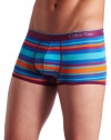 Calvin Klein Men's One Microfiber Low Rise Trunk Fashion, Bold Stripe - Zelda, Large