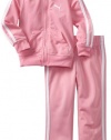 Puma - Kids Girls 2-6x Pant Jacket And Tricot Track Set, Pink, 6X