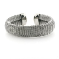 Ryssa Ladies Mesh Collection Ultra Thick Stainless 316L Steel Cuff Bracelet (16.5mm thick) Ryssa Ladies Mesh Collection Ultra Thick Stainless 316L Steel Cuff Bracelet (16.5mm thick)
