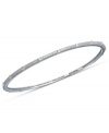 Stack on endless dazzle! This glamorous bangle bracelet from CRISLU is the perfect layering piece with cubic zirconia sparkle (1-1/4 ct. t.w.). Set in pure platinum over sterling silver. Approximate diameter: 2-1/2 inches.