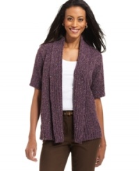 Cozy into Charter Club's open-front marled-knit cardigan - it's just the piece to pair with jeans and a tee on chilly days! Cozy into Charter Club's open-front marled-knit cardigan - it's just the piece to pair with jeans and a tee on chilly days!